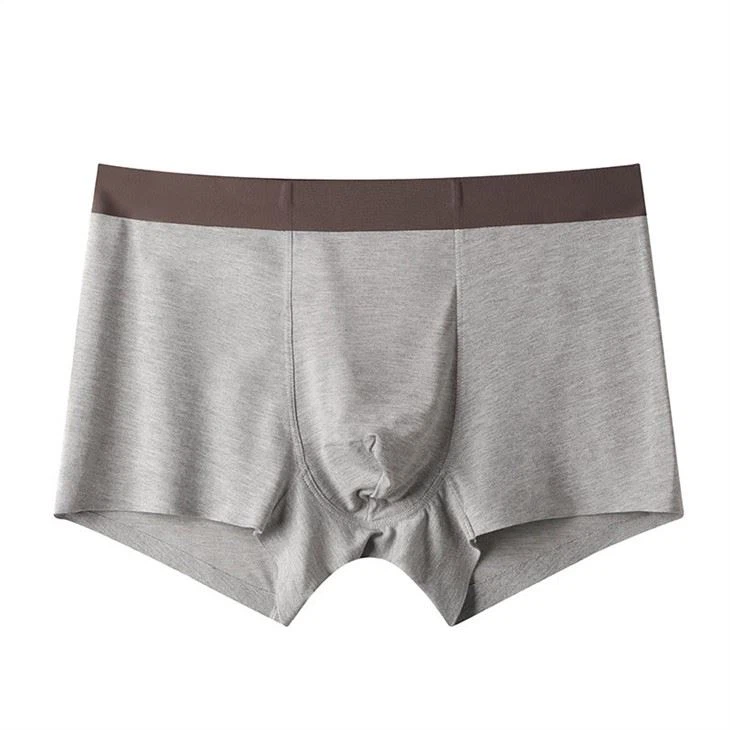 Basic underwear seamless mens brief bamboo boxers brown waist band